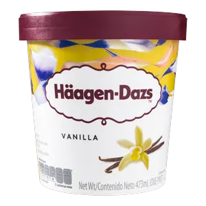 SORVETE HAAGEN DAZS VANILLA 473 ML