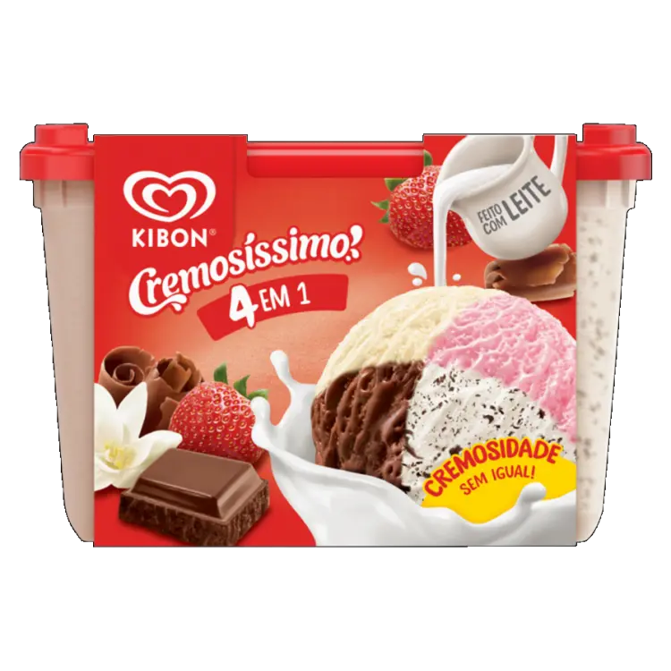 SORVETE KIBON CREMOSISSIMO 4 EM 1 2L