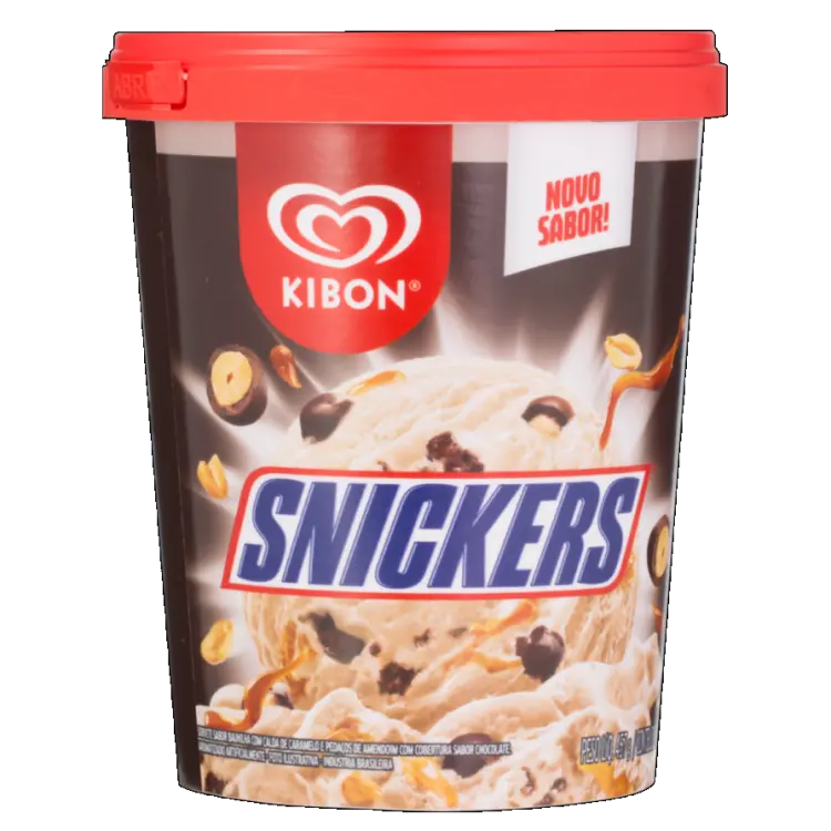 SORVETE KIBON SNICKERS 800 ML