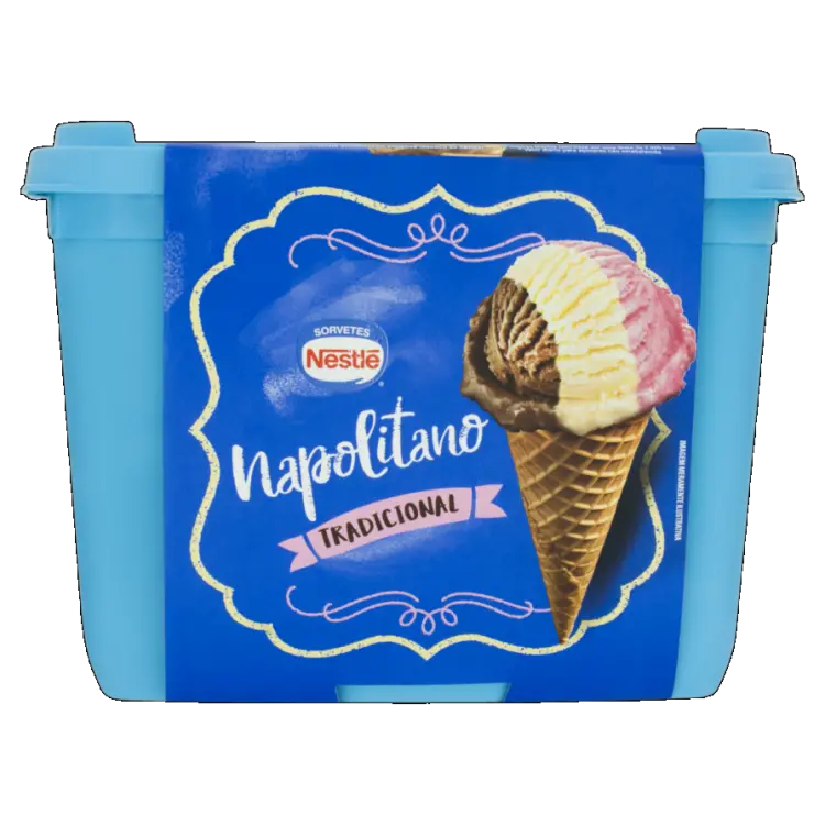 SORVETE NESTLÉ NAPOLITANO TRADICIONAL 1,5L