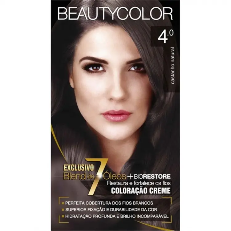 TINTURA BEAUTY COLOR CASTANHO NATURAL 4 0