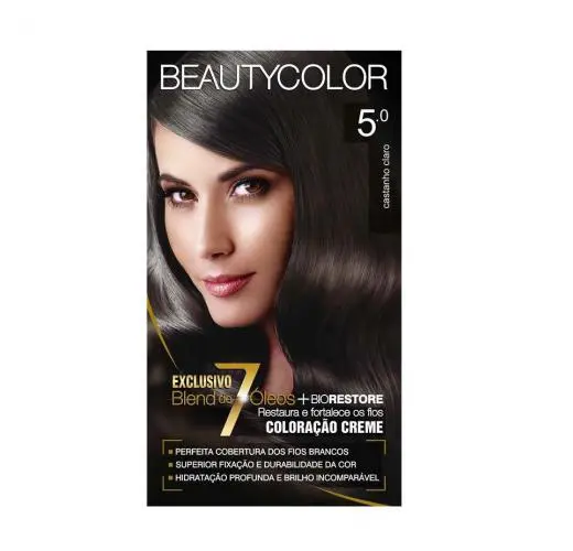 TINTURA BEAUTY COLOR CASTANHO CLARO 5 0