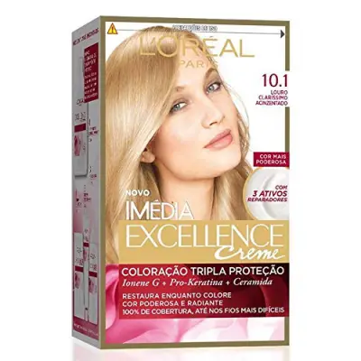 TINTURA IMÉDIA EXCELLENCE - 10.1 LOURO CLARÍSSIMO ACINZENTADO