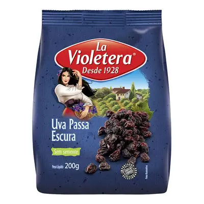 UVA PASSA LA VIOLETERA PRETA 200G