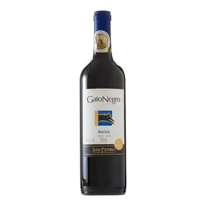 VINHO CHILENO GATO NEGRO MERLOT TINTO MEIO SECO 750 ML