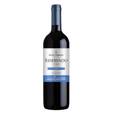 VINHO CHILENO SANTA CAROLINA RESERVADO SHIRAZ TINTO MEIO SECO 750 ML