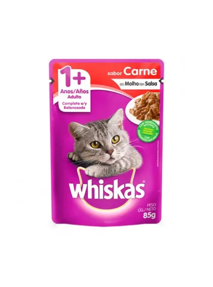 WHISKAS ADULTO CARNE 7+ 85G