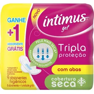 ABSORVENTE INTIMUS SECA C/ ABAS 9 UNIDADES