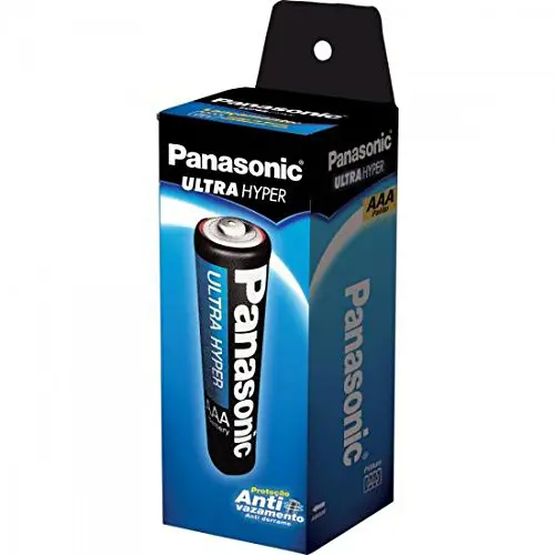 PILHA PANASONIC AAA PALITO COM 4 UNIDADES