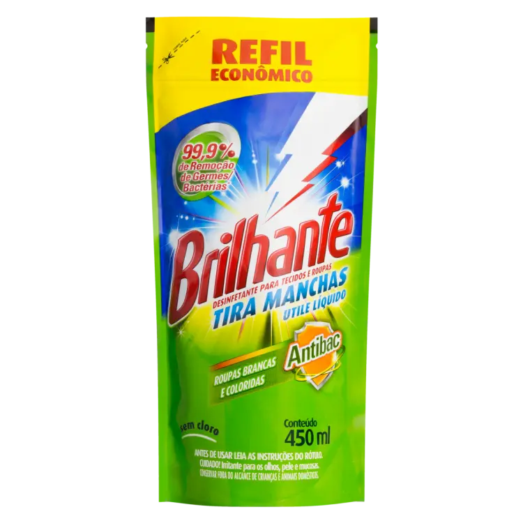 TIRA MANCHAS BRILHANTE COLORIDAS 450 ML