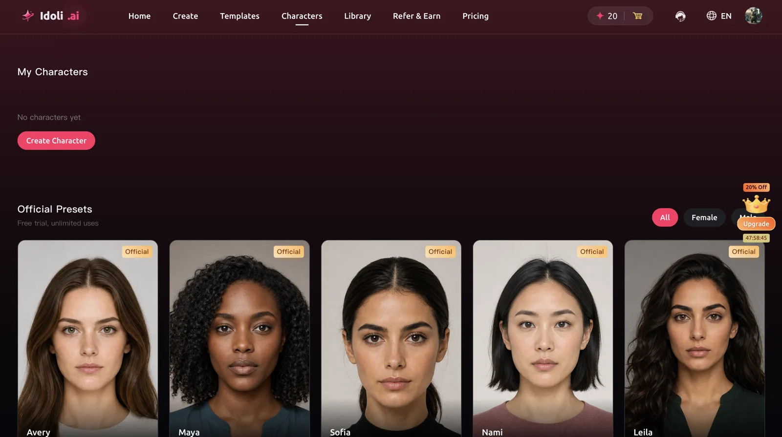 Idoli.ai screenshot 1