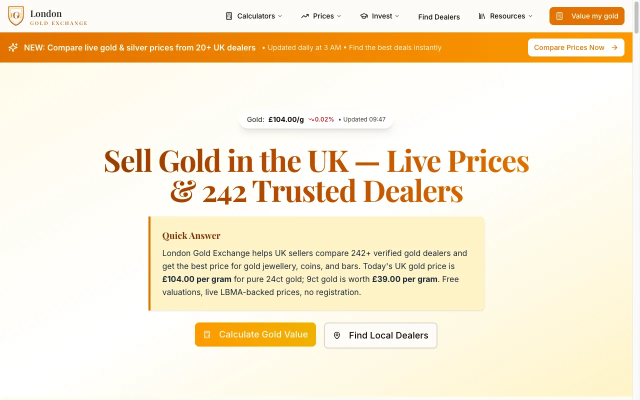 London Gold Exchange screenshot 1