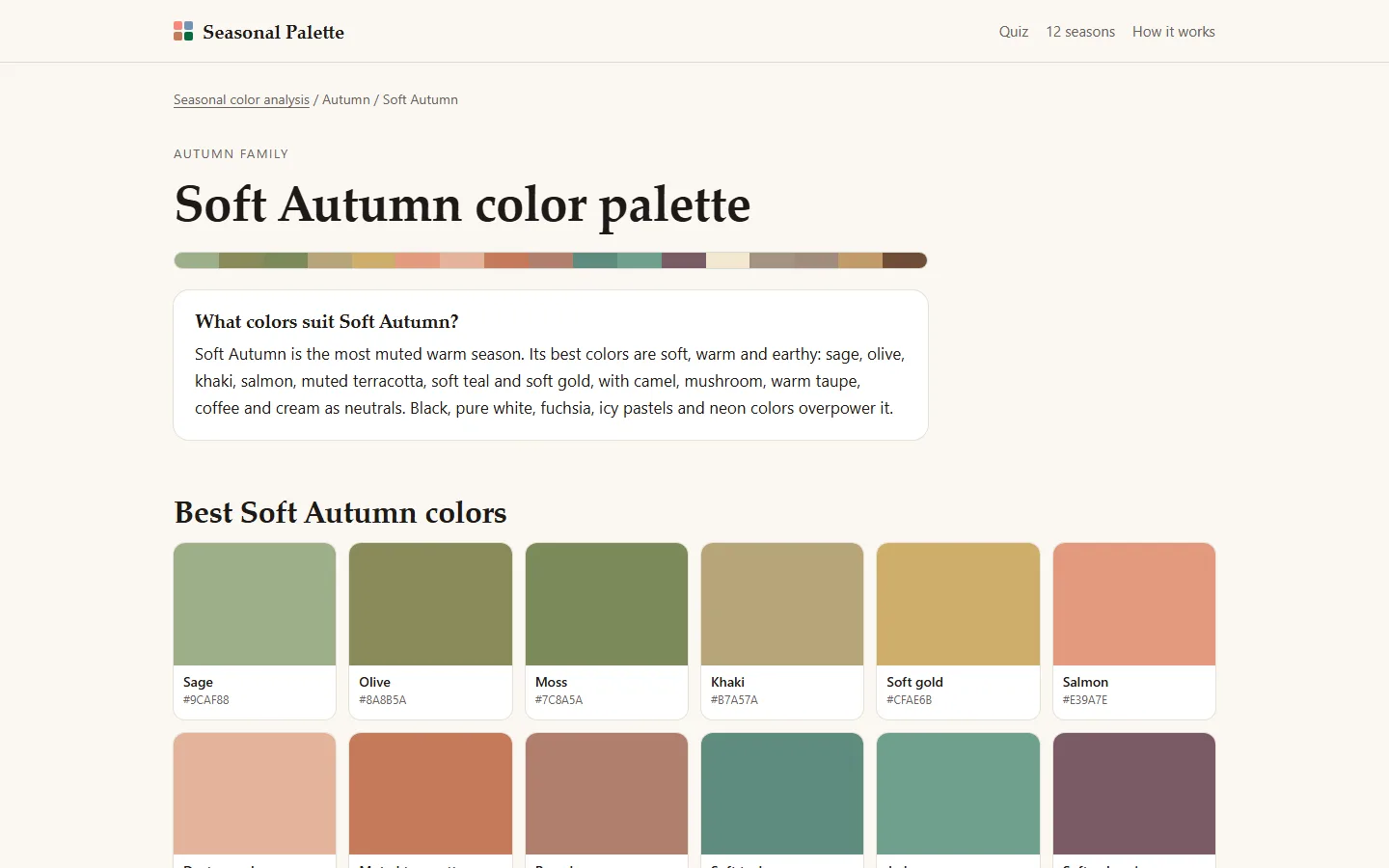 Seasonal Palette screenshot 2