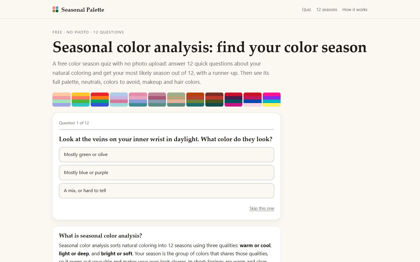 Seasonal Palette screenshot 1