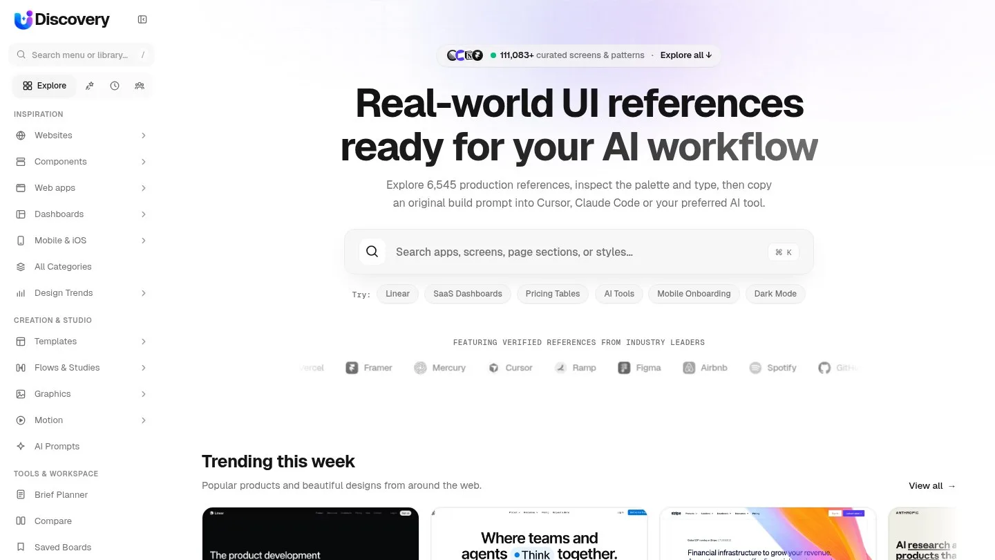 UI Discovery screenshot 2