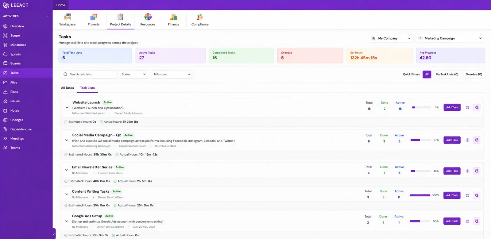 Leeact screenshot 1