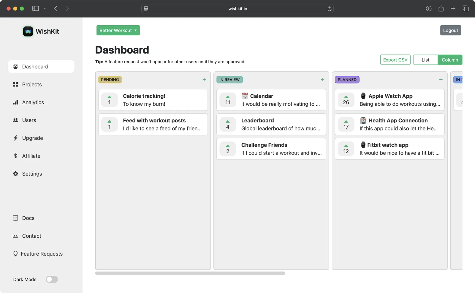 WishKit screenshot 2