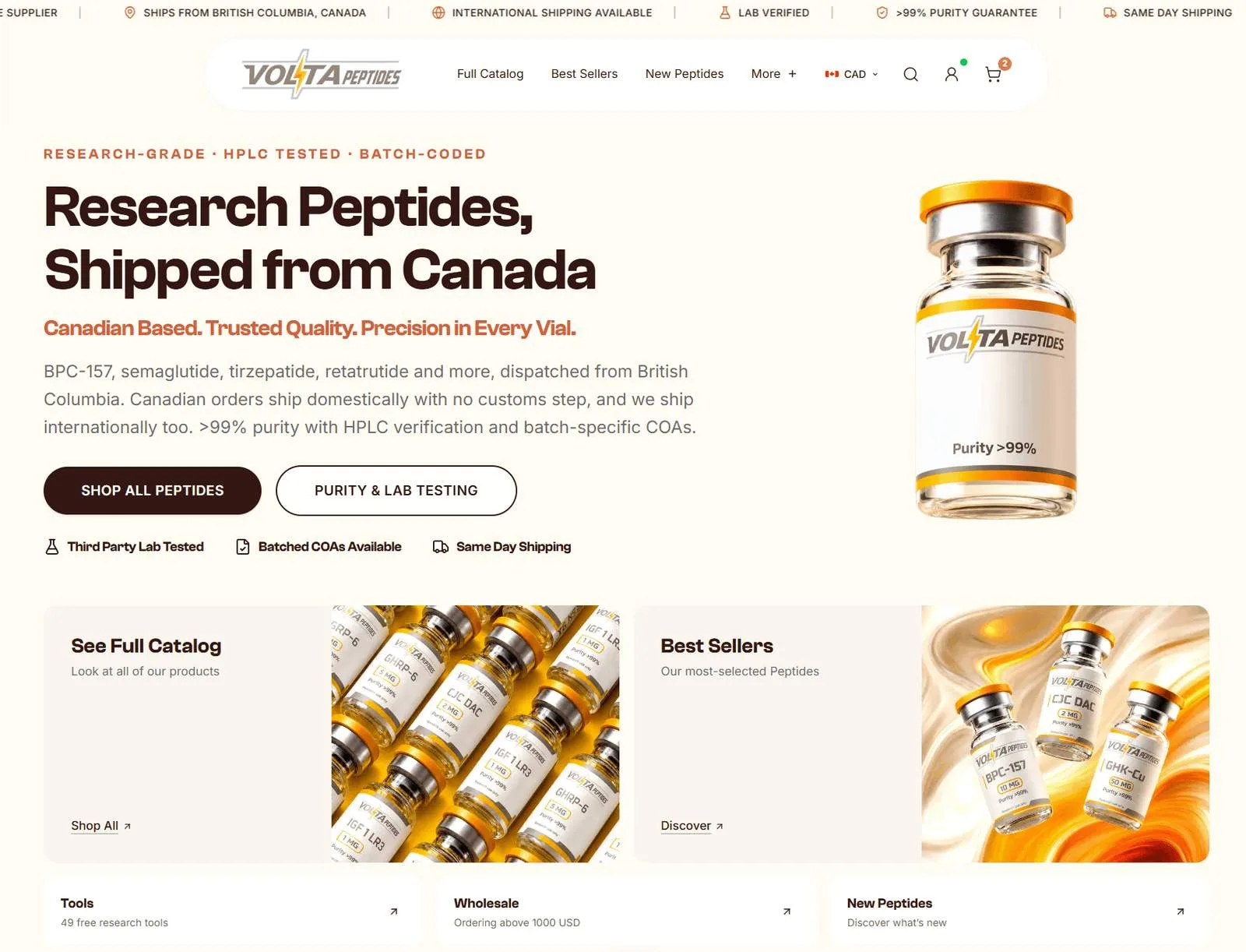 Volta Peptides screenshot 1