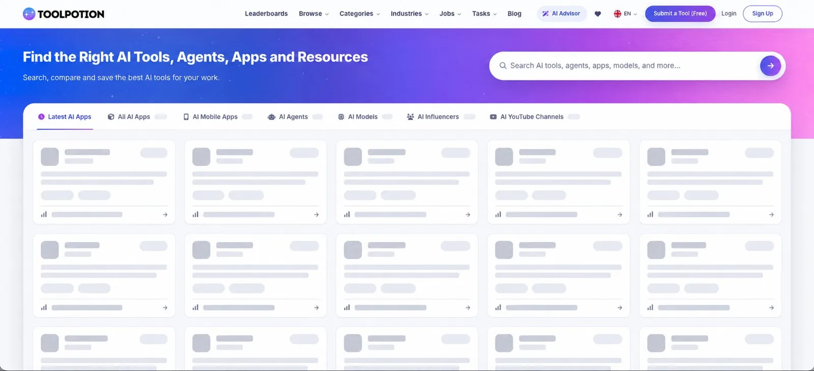 ToolPotion - AI Tools Directory & AI Advisor screenshot 1