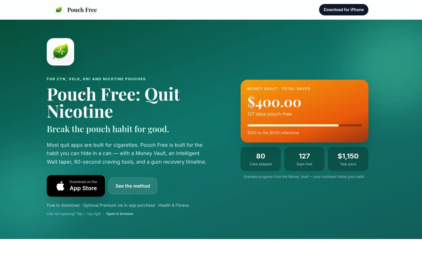 Pouch Free: Quit Nicotine screenshot 1