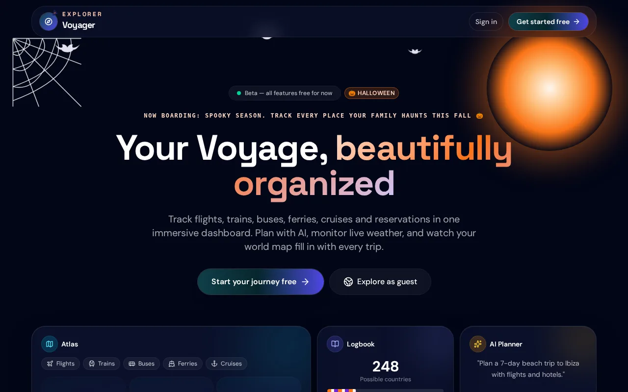 Voyager Travel Tracker screenshot 1
