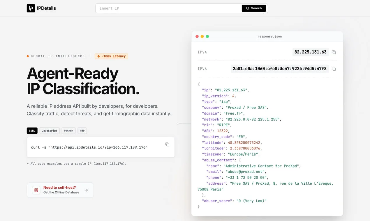 IPDetails.io screenshot 3