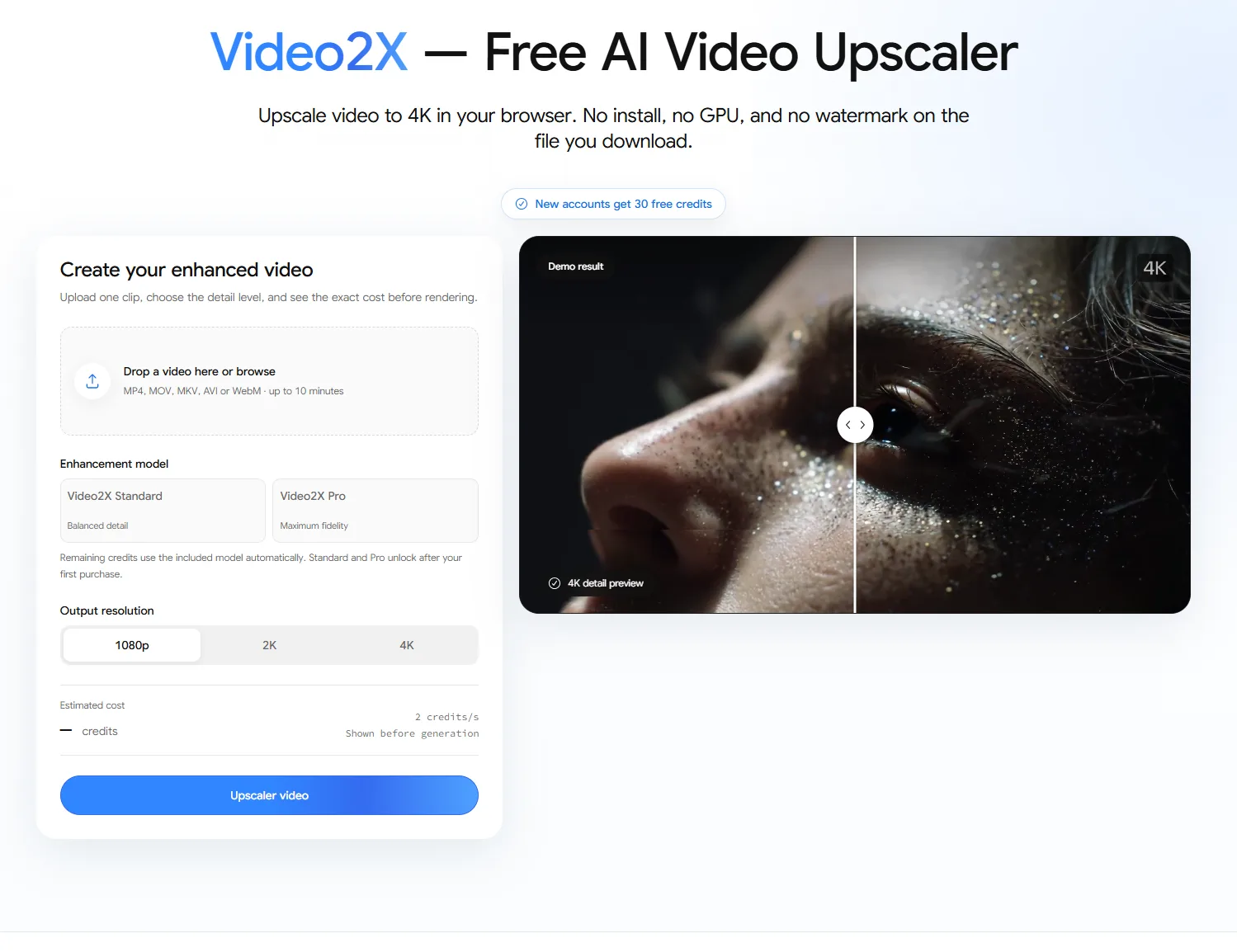 Video2X screenshot 1