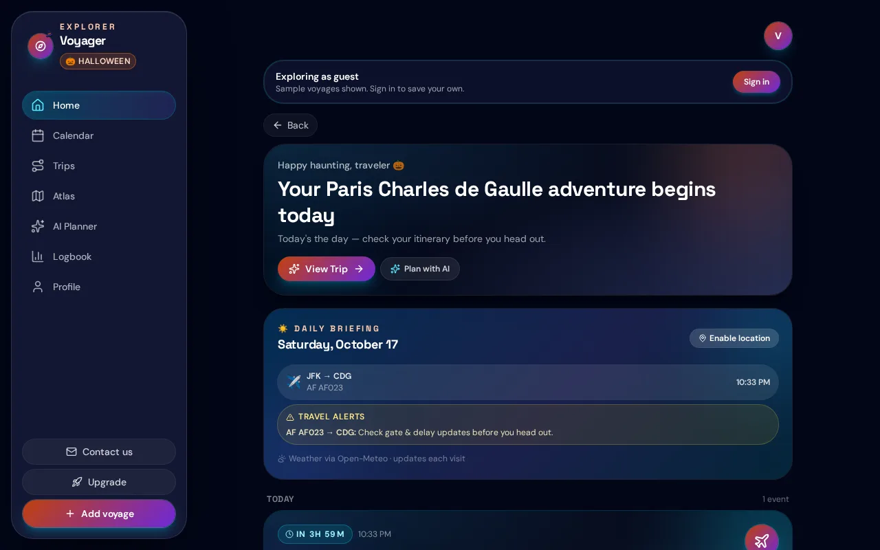 Voyager Travel Tracker screenshot 2