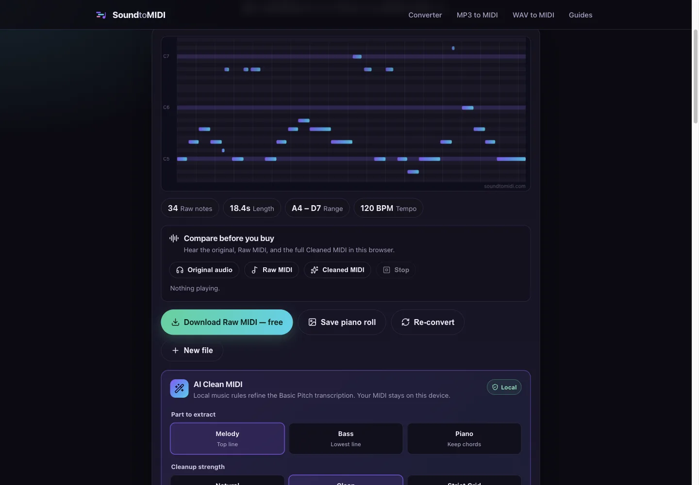 SoundToMIDI screenshot 1