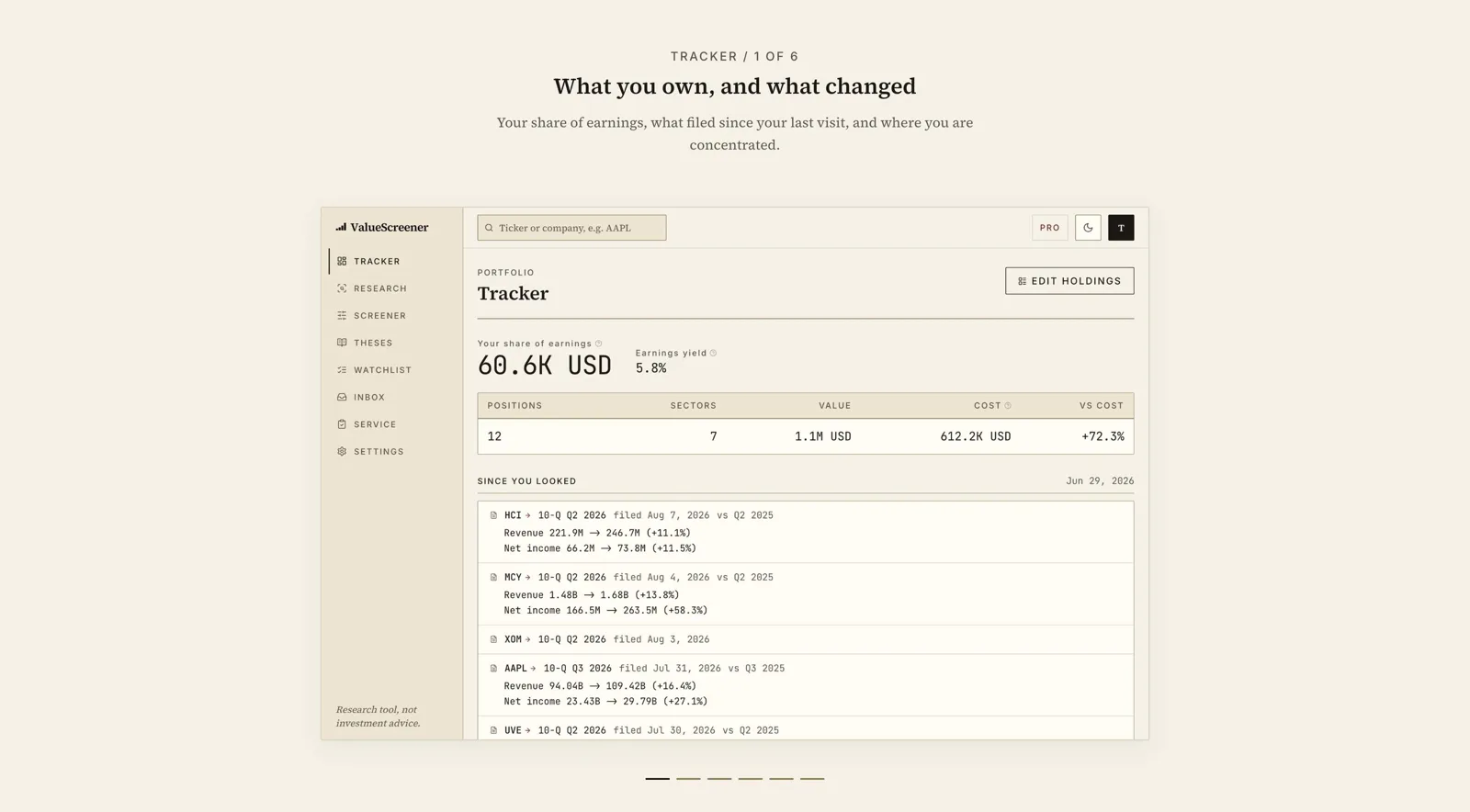 ValueScreener screenshot 1