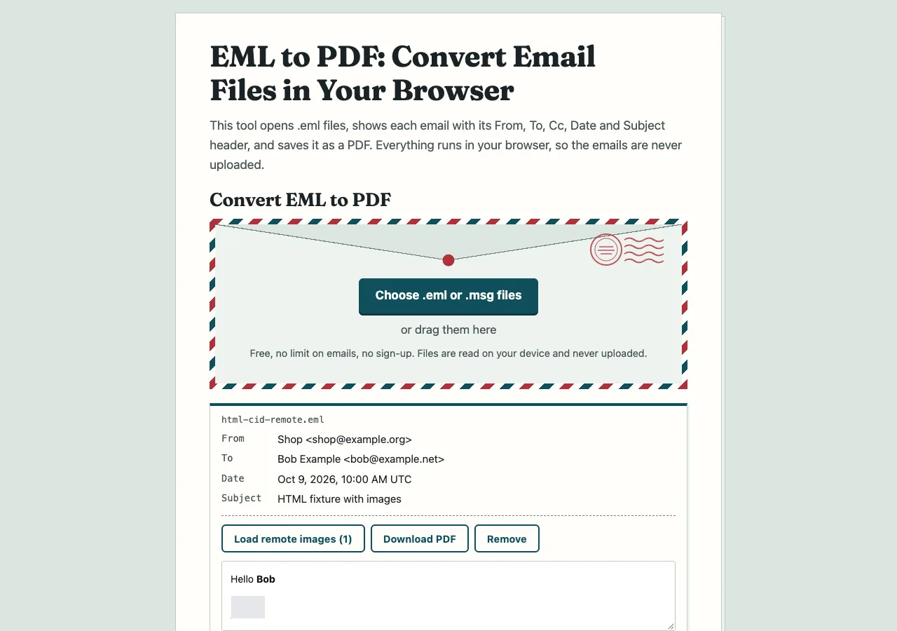 EML to PDF screenshot 2