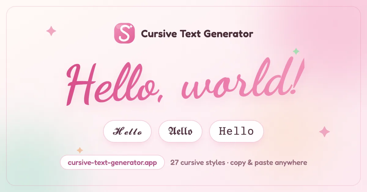 Cursive Text Generator screenshot 1