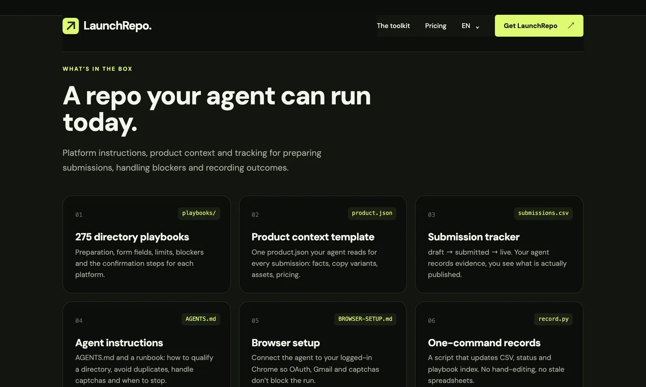 LaunchRepo screenshot 1