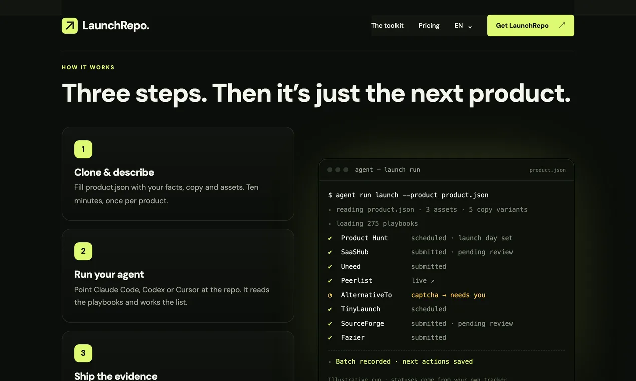LaunchRepo screenshot 2