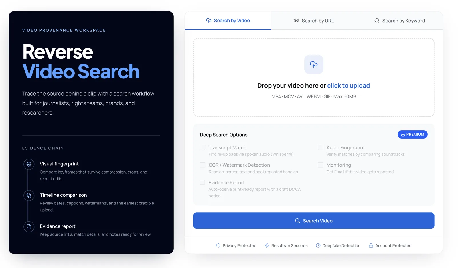 Reverse Video Search screenshot 1