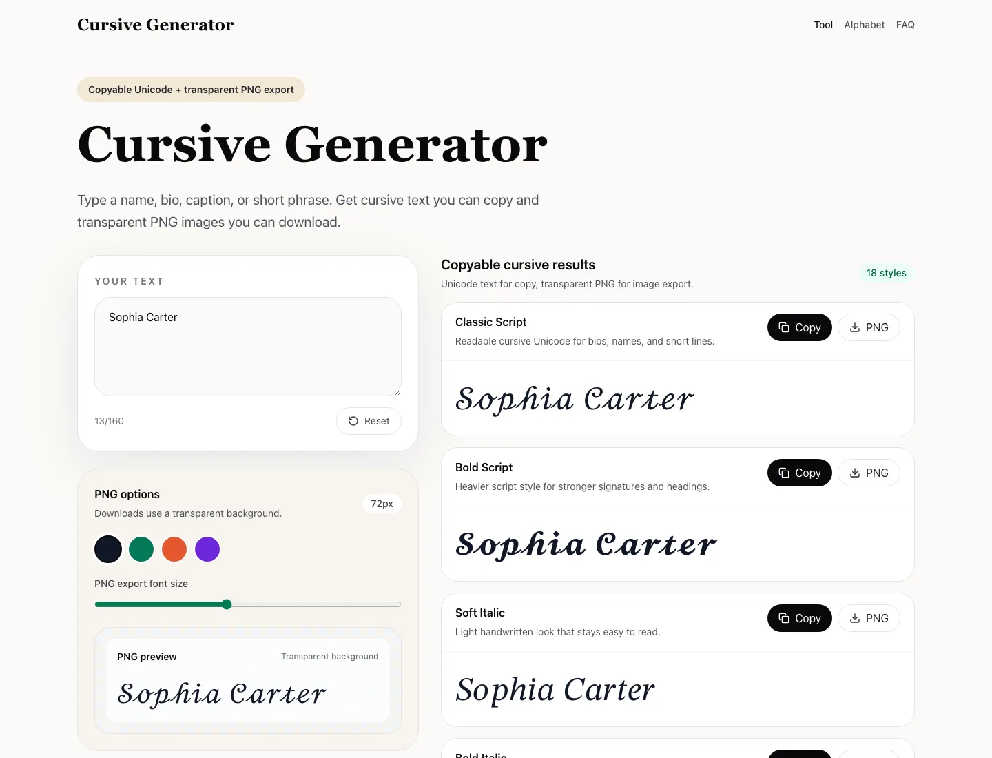 Cursive Generator screenshot 1