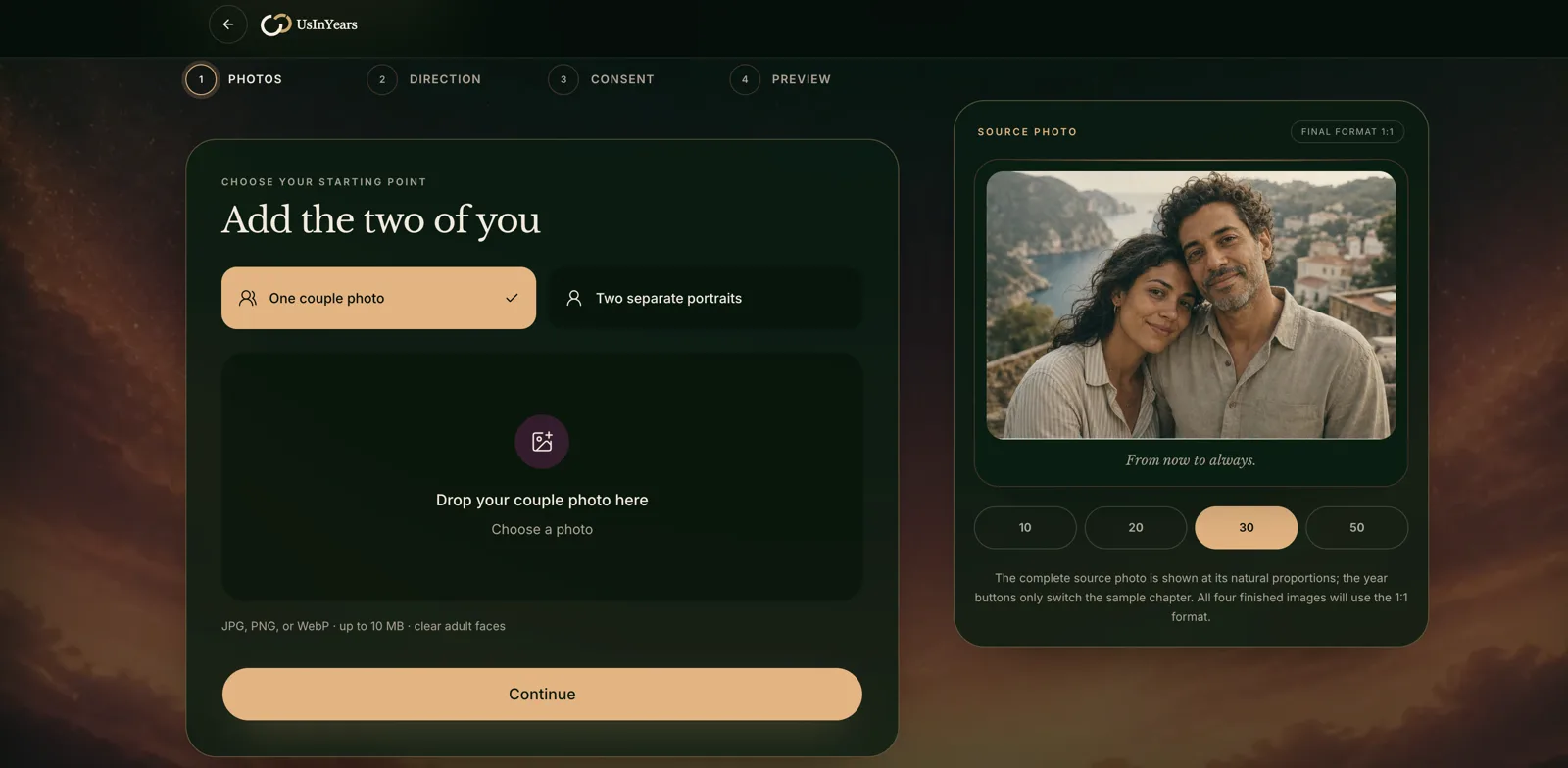 UsInYears screenshot 2