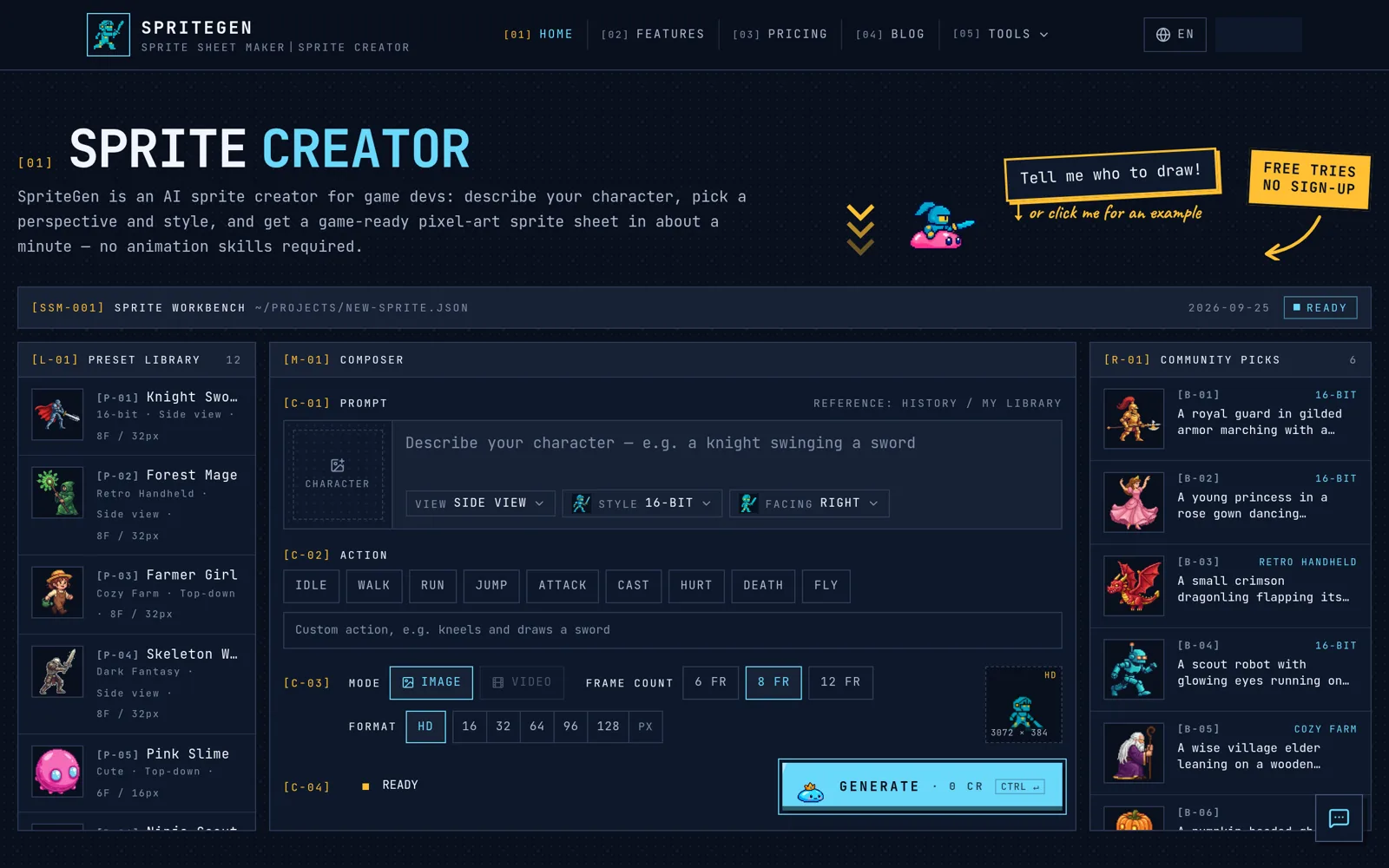 SpriteGen screenshot 1