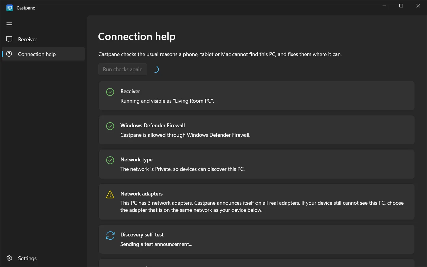 Castpane screenshot 2
