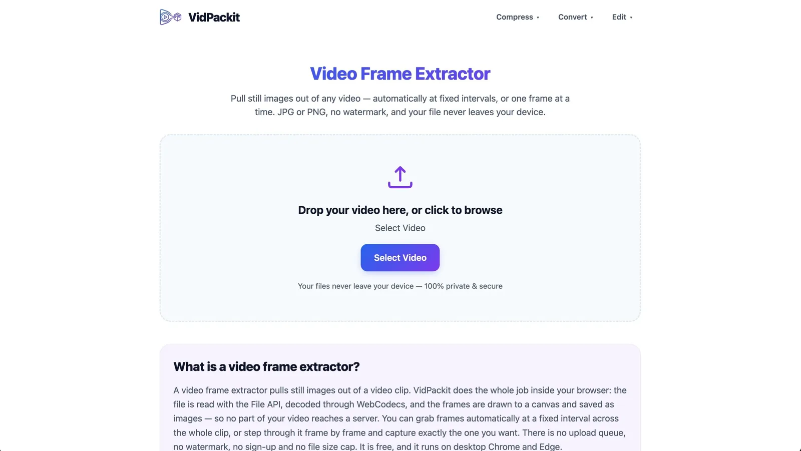 Video Compressor — VidPackit screenshot 1