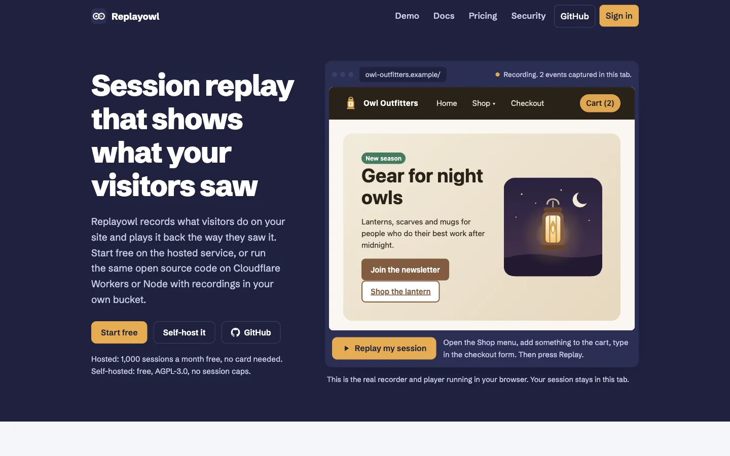 Replayowl screenshot 1