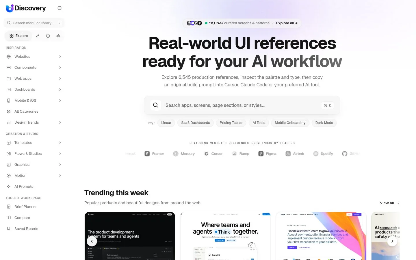 UI Discovery screenshot 1