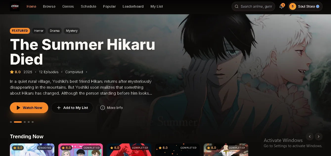 Otakuhub — Free anime streaming screenshot 1