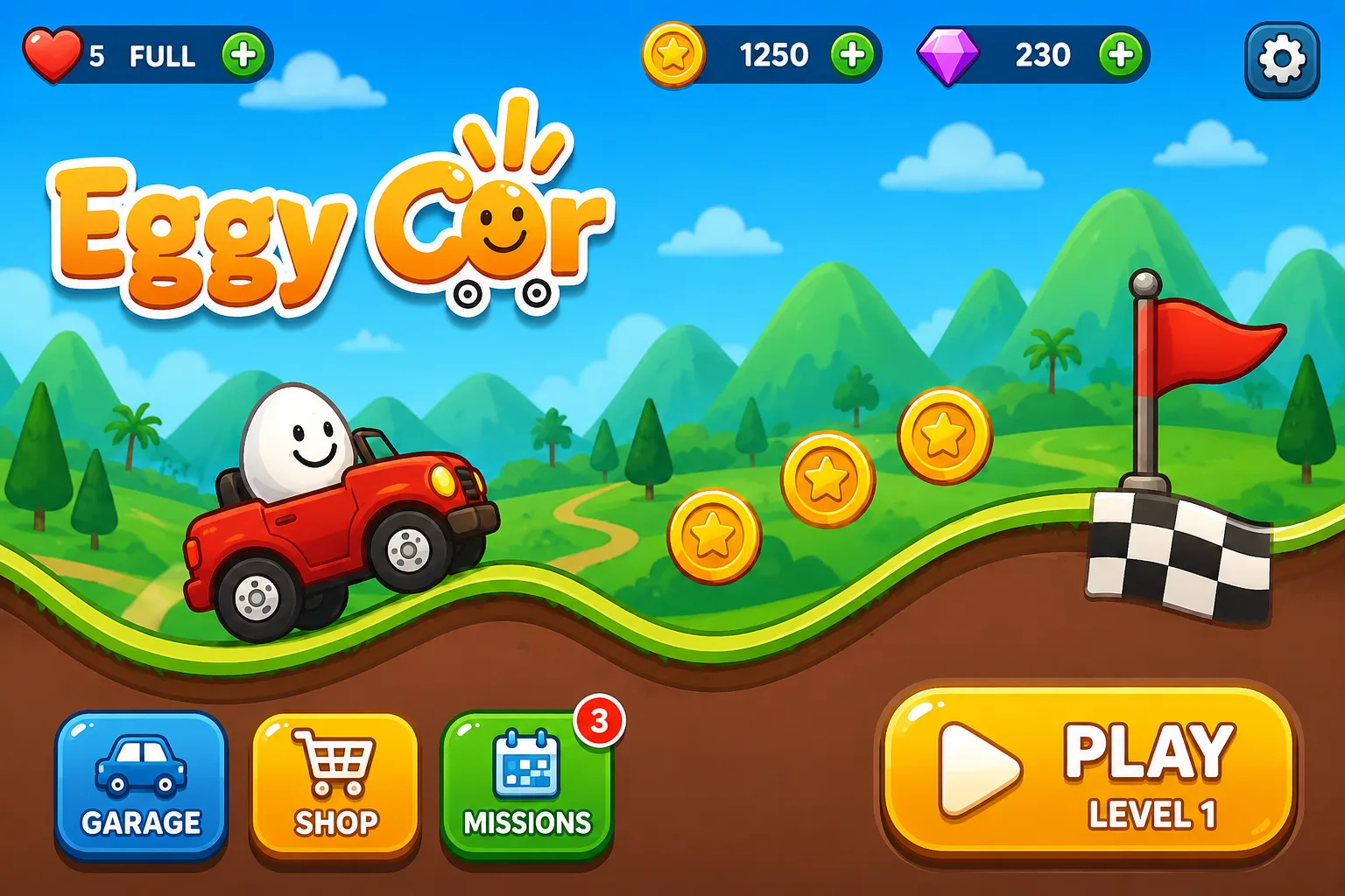 Eggy Car screenshot 1
