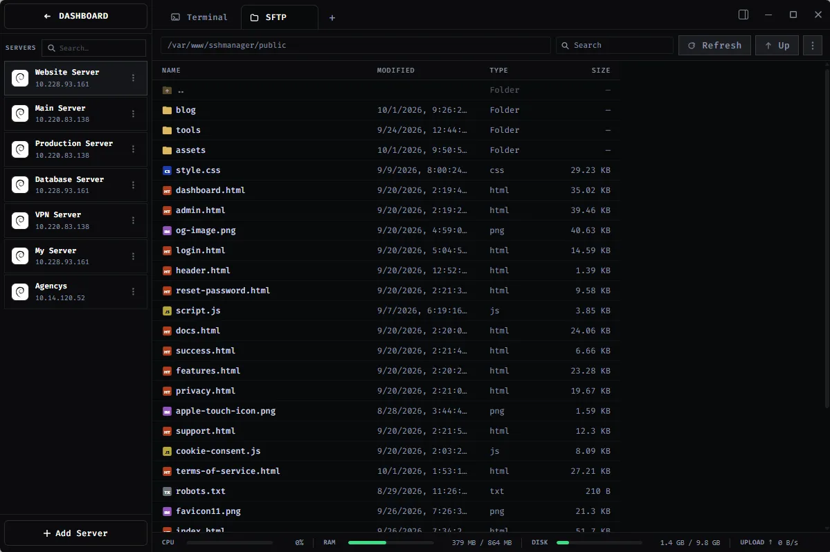 SSHFlow screenshot 2