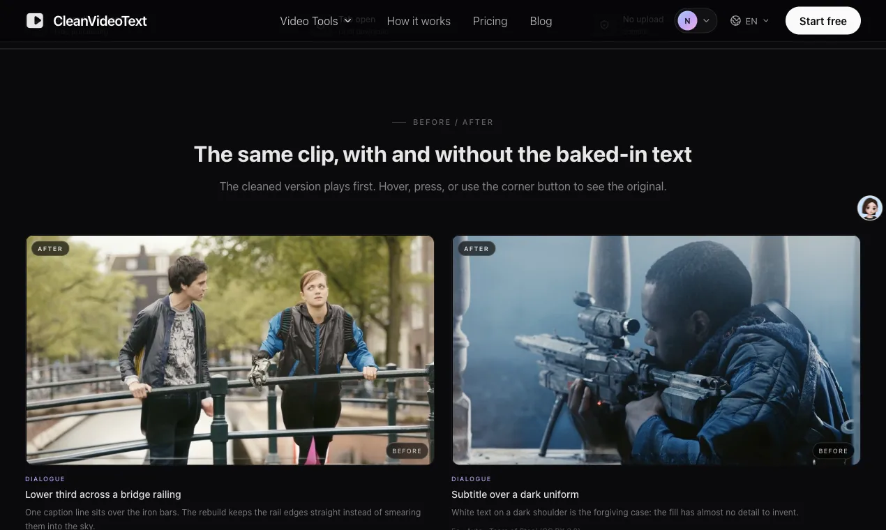 CleanVideoText screenshot 2
