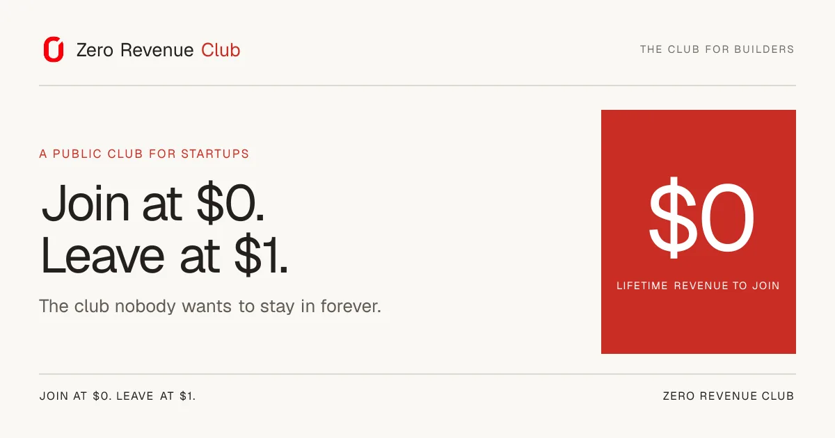 Zero Revenue Club screenshot 1
