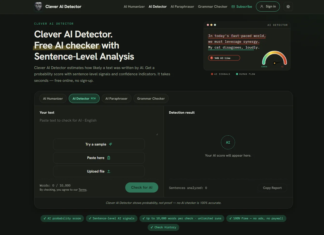 Clever AI Detector screenshot 1