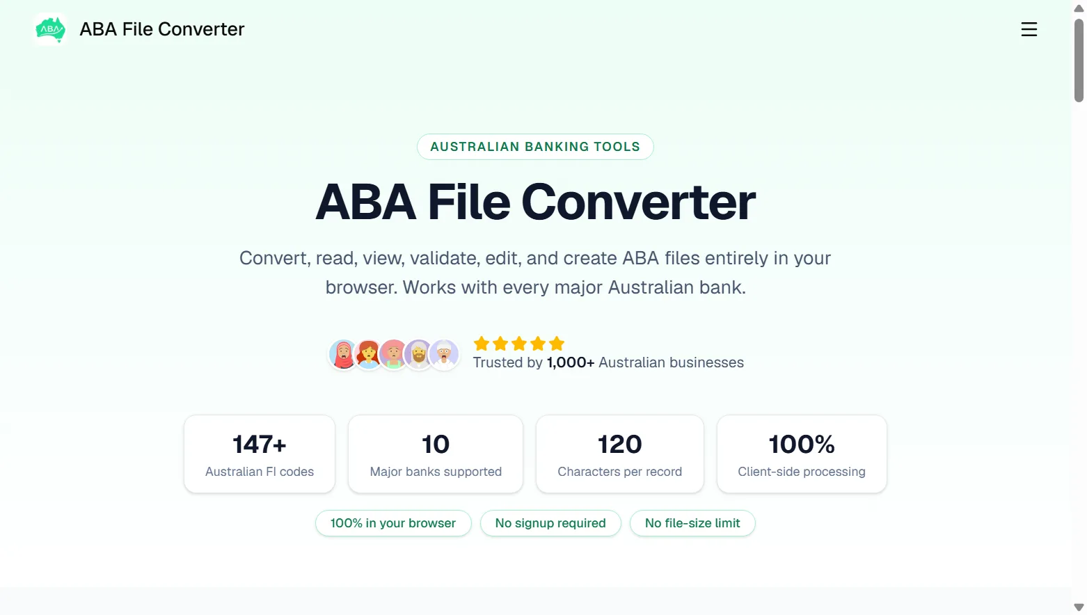 ABA File Converter screenshot 3