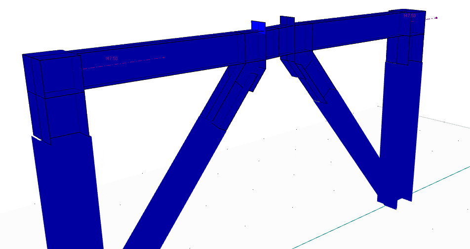 An animated GIF of the Eccentrically Braced Frame for PMX 15.
